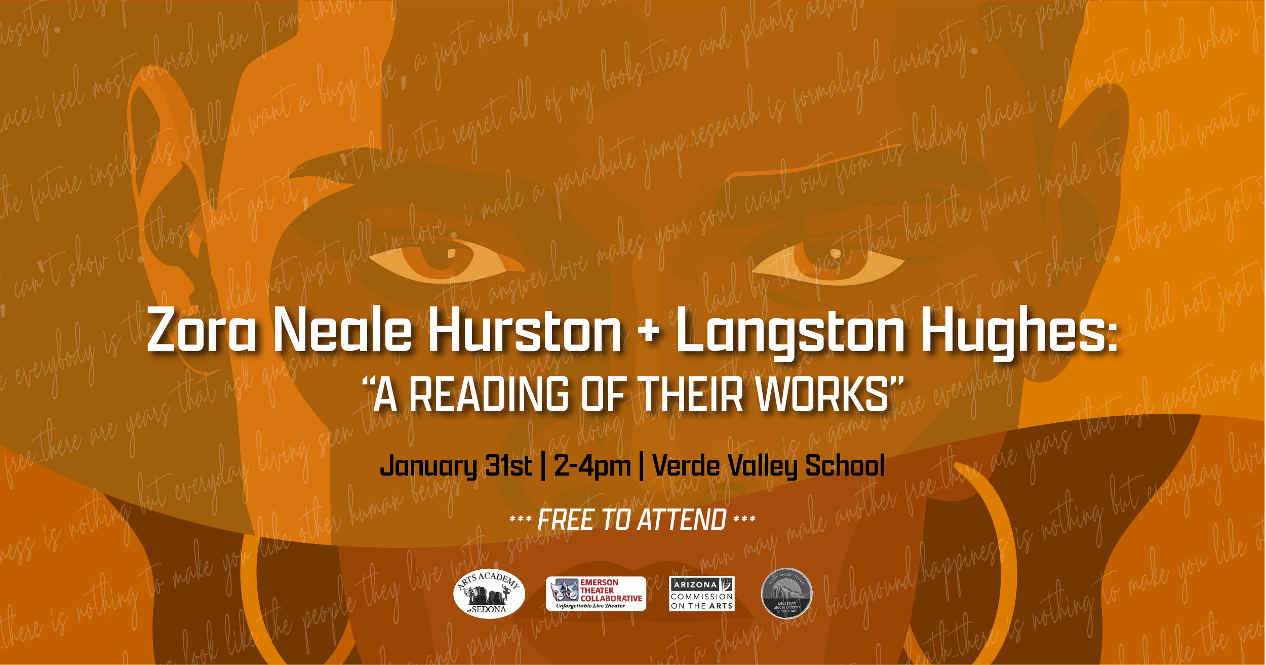 Arts Academy of Sedona presents Zora Hurston and Langston Hughes; A Reading of their Works